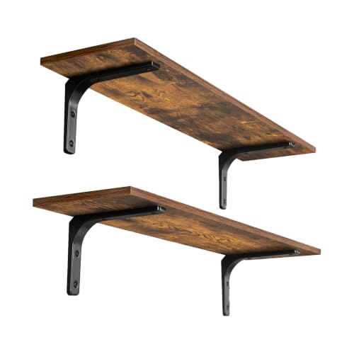 Long Wall Shelves (Rustic Brown / 23.6 Inch)