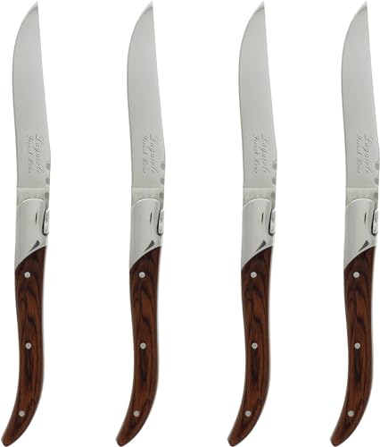 Laguiole Connoisseur Rosewood Steak Knives (Pakkawood)