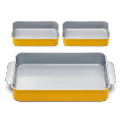 Non Stick Rectangle Baking Pan Set (Marigold / Rectangle Pan Trio)