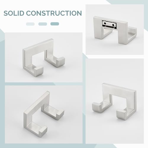 Double Towel Hook (Brushed Nickel)