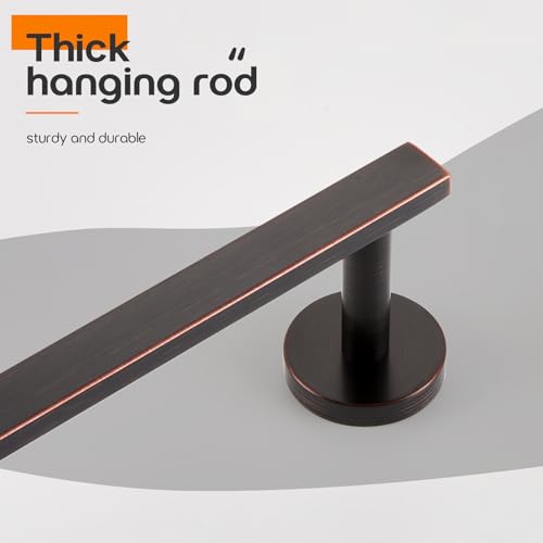 12 Inch Bathroom Towel Bar Bath Towel Rack Kitchen Towel Holder Towel Ring Wall Mounted SUS304 Stainless Steel Oil Rubbed Bronze AN4001ORB (Oil Rubbed Bronze / 12-Inch)