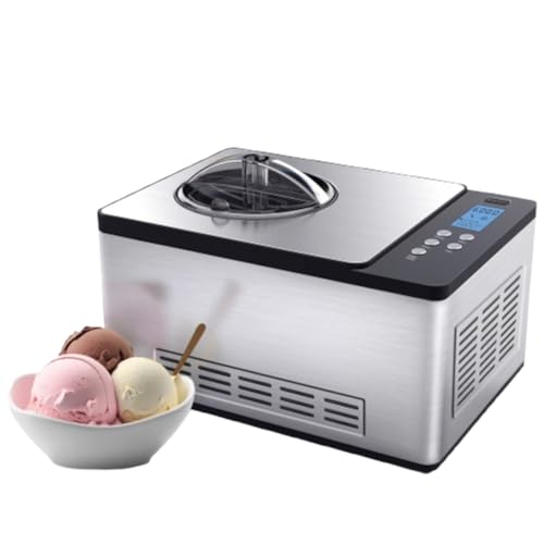 Ice Cream Maker Machine & Yogurt Automatic 2 Qt. with Built (2 Quart / Stainless Steel)