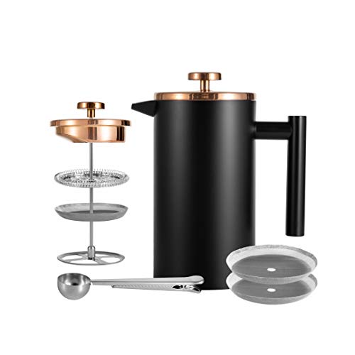 Small French Press Coffee Maker 600ml (20 oz / Black)