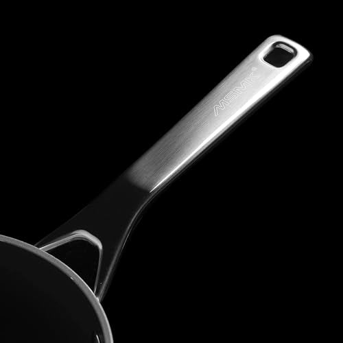 2.5 QT Ceramic Enamel Saucepan with Lid (2.5 QT Grey)
