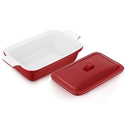 Blossom Casserole Dish With Lid (Red / 1.9 Quart)