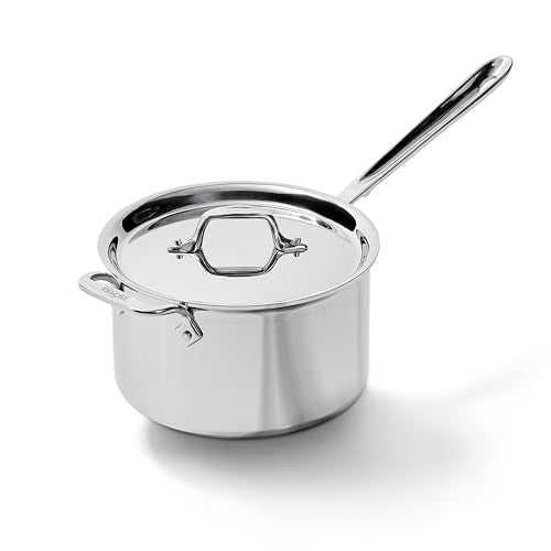 D3 Stainless Steel 4 Qt Saucepan with Lid (4 Quarts)