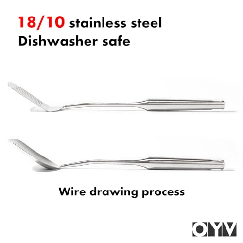 18 10 Stainless Steel Spatula Set (Brushed Silver)