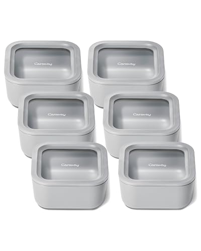 6 Piece Glass Food Storage Container Set (Gray / 4.4 Cup Food Storage (6x))