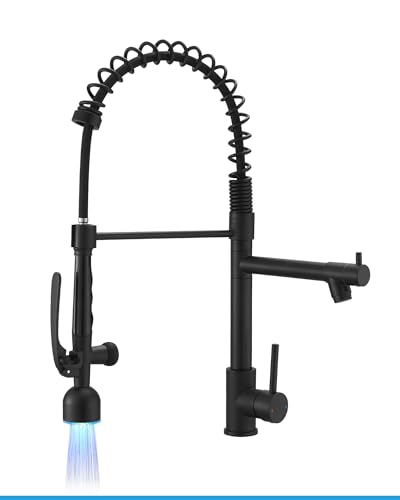 Black Kitchen Faucet with Pull Down Sprayer (Matte Black)