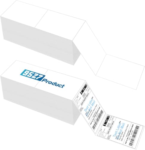 4" x 6" Zebra Fanfold Direct Thermal Shipping Labels (White / 2 Stacks | 4000 Labels)