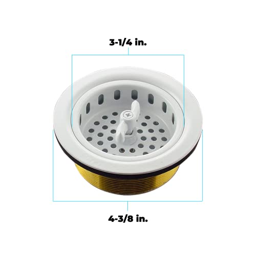 3.5" Sink Drain Assembly with Twist Lock Basket Strainer