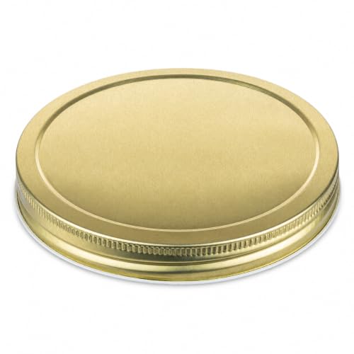 Set of 3 One Gallon Large Glass Jar with Lid (Gold Lid / 1 Gallon)