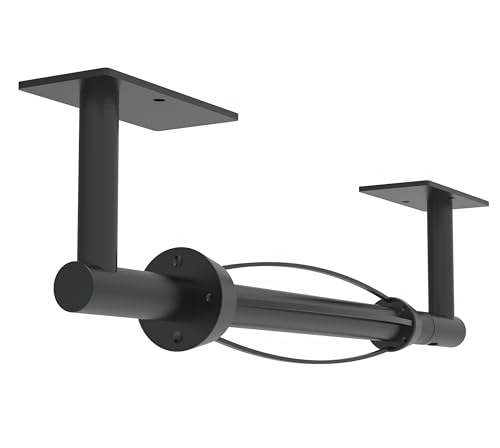 Black Paper Towel Holder Under Cabinet with Damping Self Adhesive
