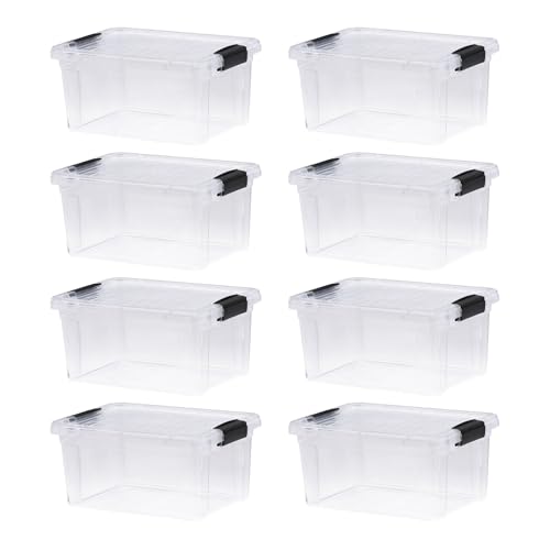 6.6 Quart Clear Plastic Storage Boxes with Lids (6.6 Qt)