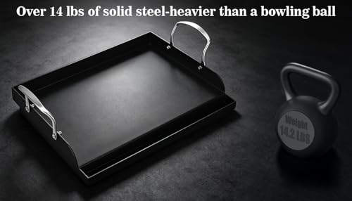 17" x 13" Cast Iron Grill Griddle Kit (17.1" x 13.1" x 2.5")
