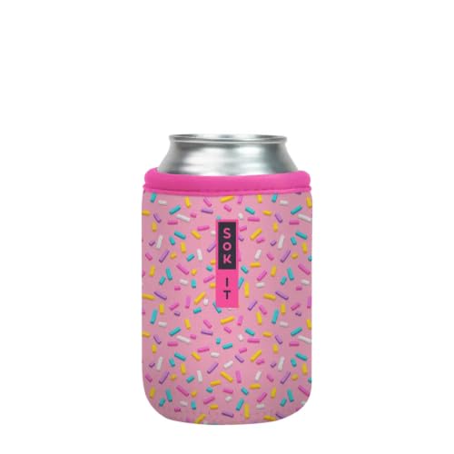 CanSok Sleeve for Beer & Soda Insulated Neoprene Cover (Sweet Sprinkles / 12oz Can Sleeve)
