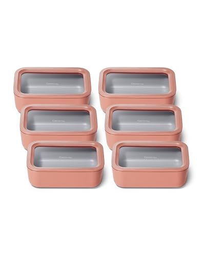 6 Piece Glass Food Storage Set with Lids (Perracotta / 6.6 Cup Food Storage (6x))