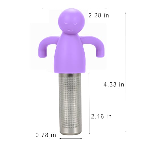 Loose Leaf Tea Steeper Infuser Extra Fine Mesh Stainless Steel (Purple)