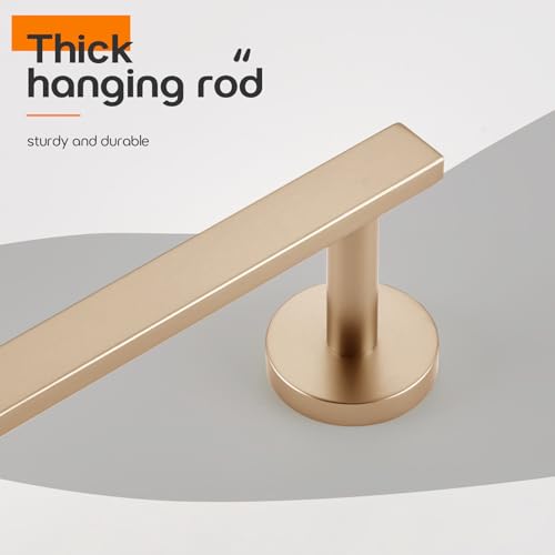 24 Inch Bathroom Towel Rack Bath Towel Bars Kitchen Towel Holder Towel Rails Wall Mounted SUS304 Champagne Bronze Stainless Steel AN4001CPG (Champagne Bronze / 24-Inch)