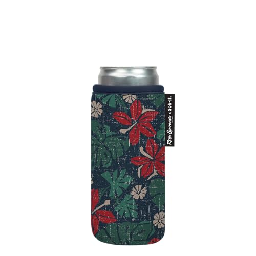 CanSok Sleeve for Beer & Soda Insulated Neoprene Cover (Reyn Spooner Pahala / 12oz Slim Can Sleeve)
