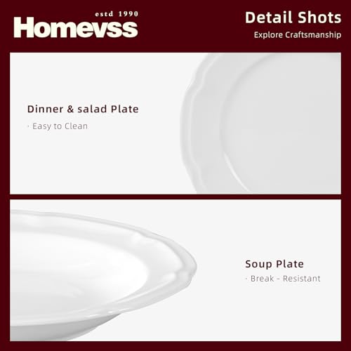 HomeVss New Bone China Embossed French Countryside 18pc Dinnerware Set (French Countryside / Service for 6 - 18pc Set)