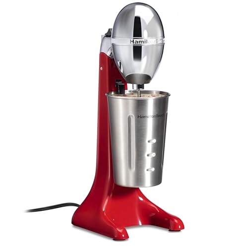 DrinkMaster Retro Milkshake Maker & Electric Drink Mixer (Red / Extra-Large 28 oz.)
