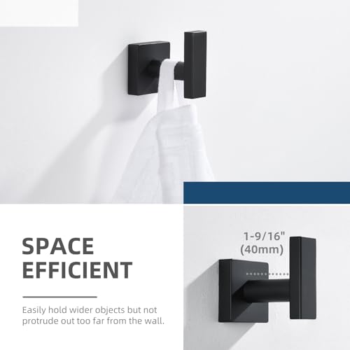 Towel Hook for Bathroom (Matte Black)