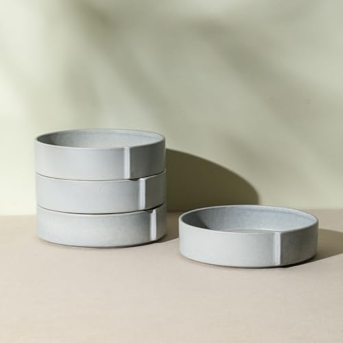 Bao 4 Piece Pasta Bowl Set Stoneware (Blue-Grey / 4-Piece - Pasta Bowl)