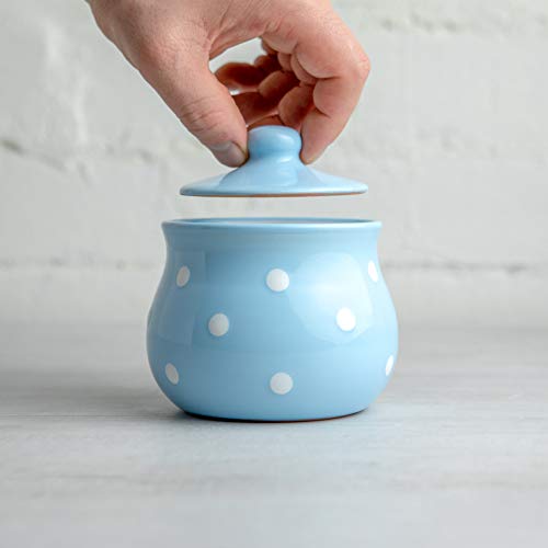Ceramic Sugar Bowl with Lid (Blue)