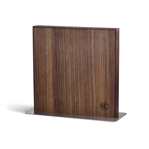 13" Magnetic Walnut Kitchen Knife Block Holder (13-Inch)