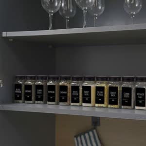 66 Pack Glass Spice Jars with Labels
