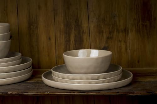 Mars Stoneware Dinnerware Set for 8 (Cinnamon Brown / Set(24pcs))