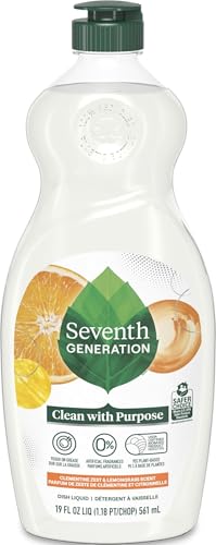 Dish Liquid Soap Clementine Zest Lemongrass Dishwashing Soap Liquid Soap 19 oz (19 Fl Oz (Pack of 1))
