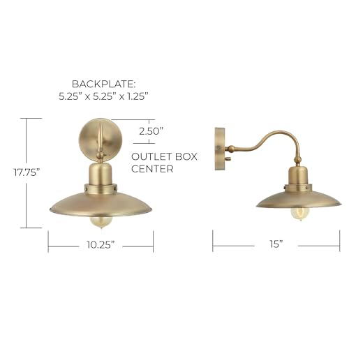 Capital Lighting 634811AD Dewitt Metal Portable Wall Sconce (Aged Brass)