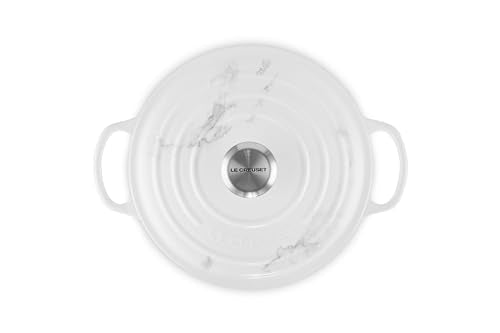Enameled Cast Iron Round Dutch Oven (Marble / 4.5 Qt)