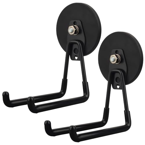 Super Strong Magnetic Hooks (3.46in Magnet L Black Hooks 2PCS)