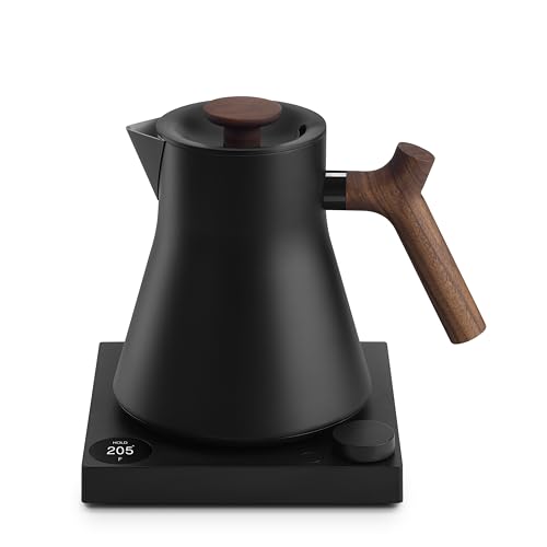 Corvo EKG Pro Small Electric Tea Kettle for Coffee (Matte Black with Walnut Handle / Corvo EKG Pro)