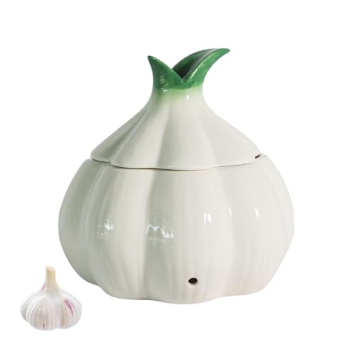Garlic Keeper for Counter (white)
