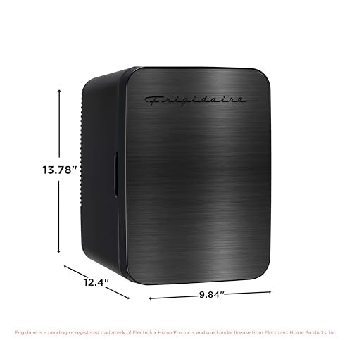 Mini Personal Fridge Cooler (BLACK STAINLESS)