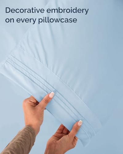 Twin Size 3 Piece Sheet Set (24 - Sky Blue / Twin)