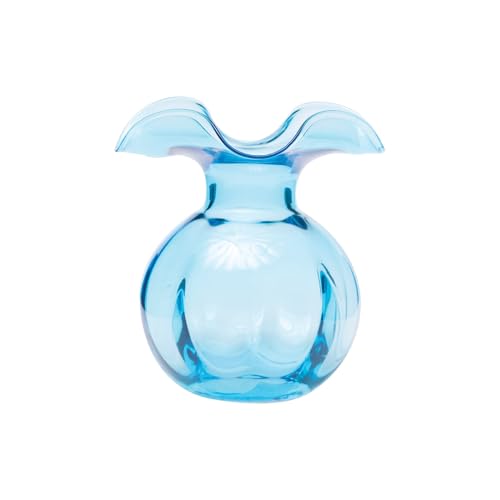Hibiscus Glass Aqua Bud Vase (Bud / Aqua)