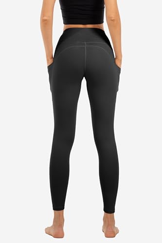 Butt Lifting High Waist Leggings for Women Buttery Soft Yoga Pants with Pockets Moisture (Medium / Black)