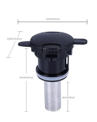 Stainless Steel Thermal Coffee Carafe Lid With Tea Infuser (black lid / universal)
