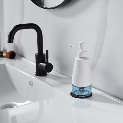 White Soap Dispenser with Coaster and Stickers (White)
