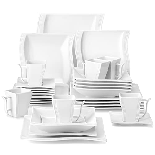 Ivory White Dinnerware Sets (30 Piece(Service for 6) / Ivory White)