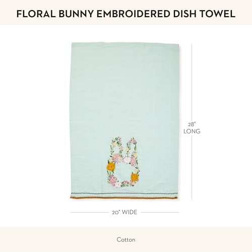 Cotton Dish Towel (Floral Bunny / 1-Pack)