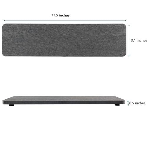 2Pcs Stone Soap Trays Water Absorbing Diatomite Coaster (Dark Gray / 12" x 3.2")