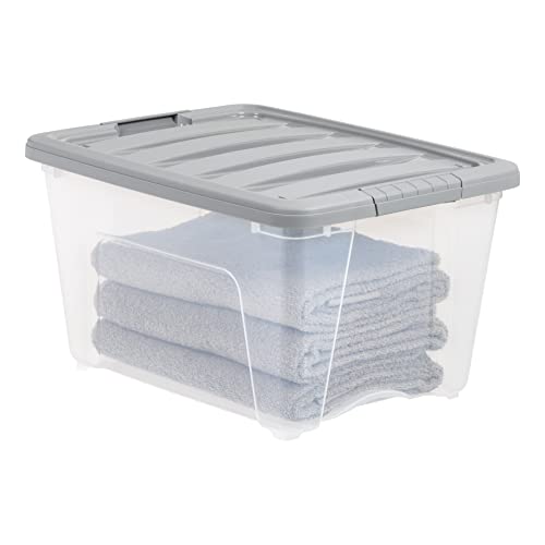 Plastic Storage Containers with Secure Latching Lids (32 Qt. - 6 Pack)
