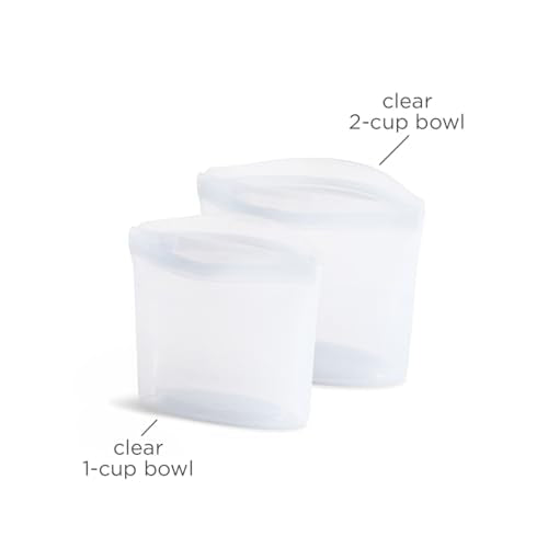 Premium Reusable Silicone Food Storage Bags (Clear / 2-Pack)