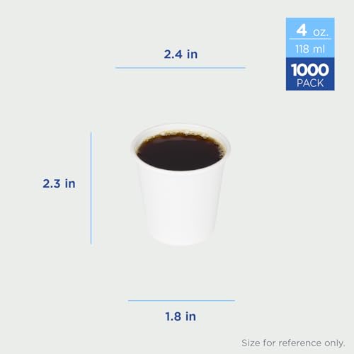 4oz Paper Espresso Coffee Cup (4 OZ / White)